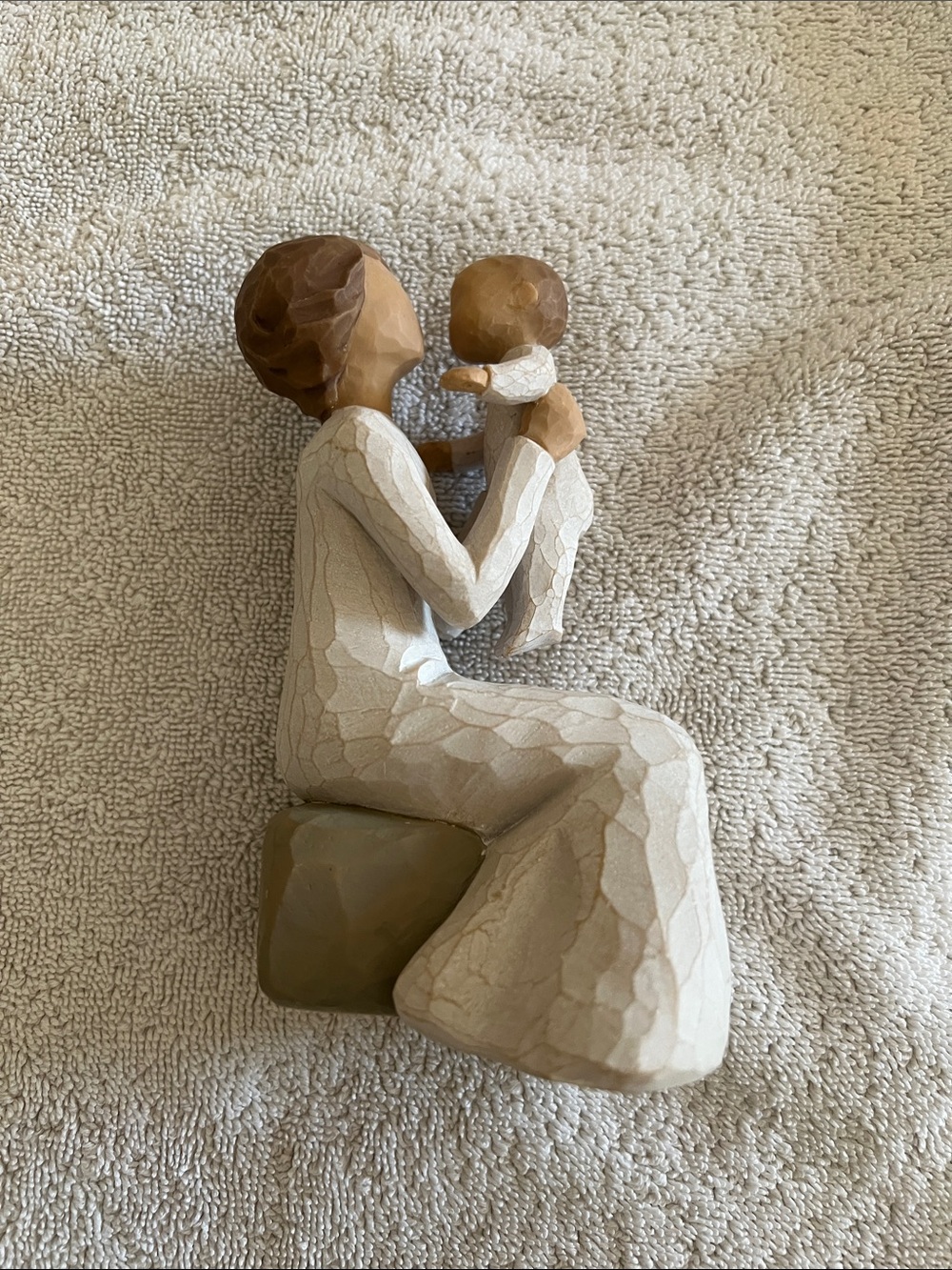 Willow Tree Mother and Child Figurine - Cream and Brown